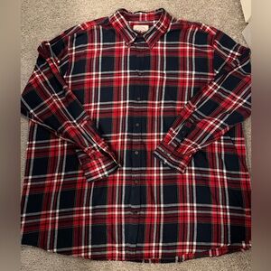 St. John’s Bay Men’s Flannel Button Down Long Sleeve Shirt, 4XLT